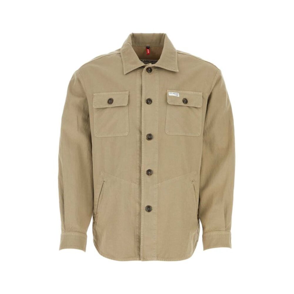 Fay Men Cappuccino Cotton Blend Shirt